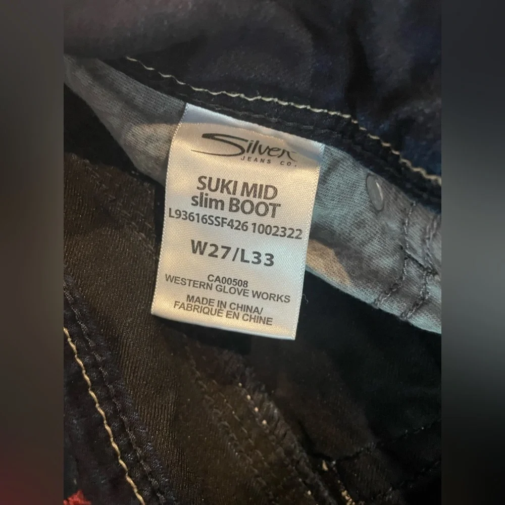 Silver jeans- size 27 dark blue jeans - Picture 3 of 3